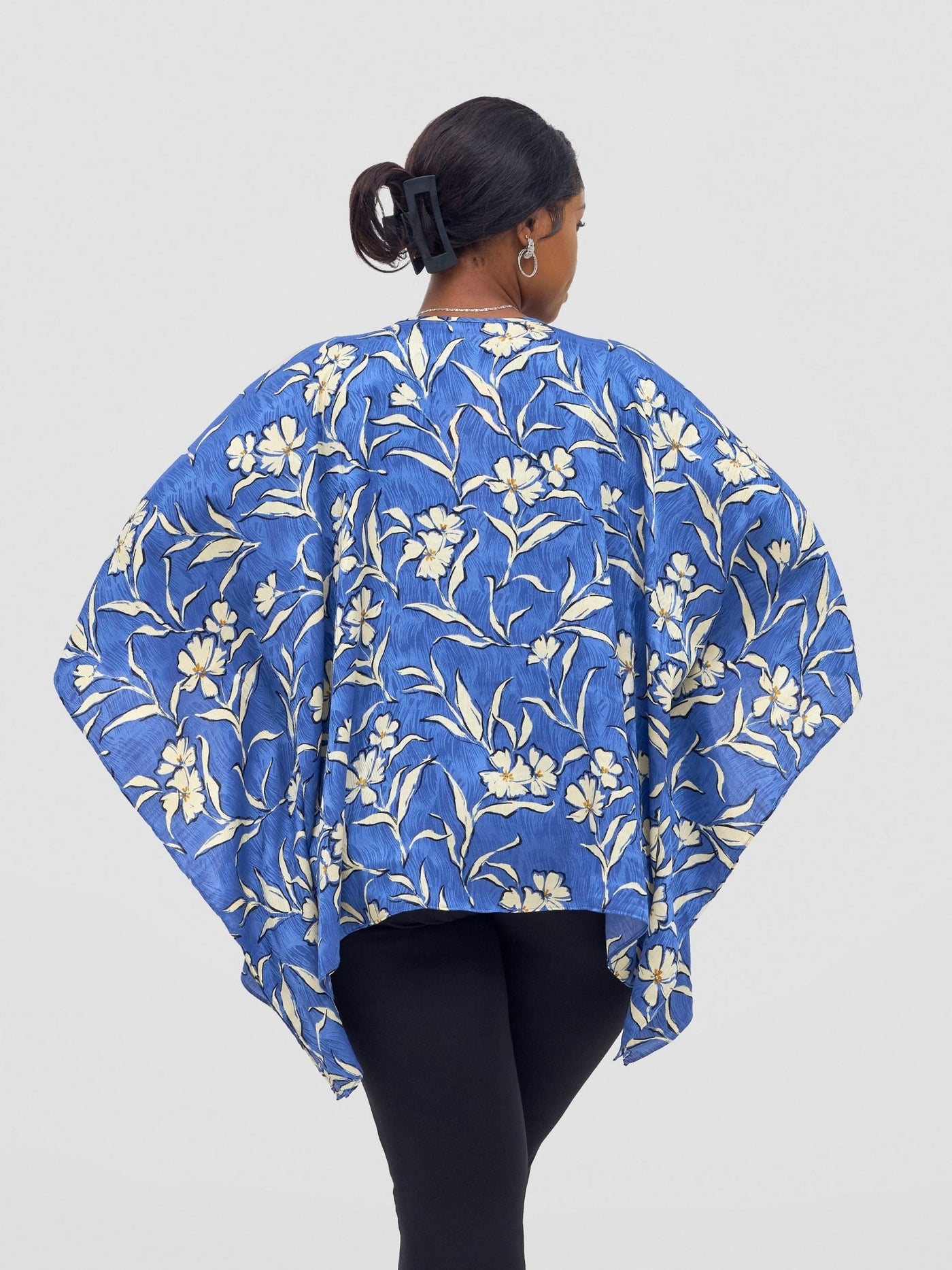 Vivo Ayana Wide Top - Blue / Off - White Hua Print - Shopzetu