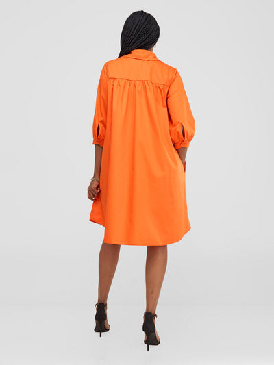 Vivo Reba Tent Shirt Dress - Orange