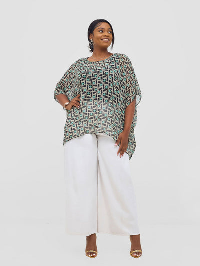 Vivo Ayana Wide High Low Top - Black / Mint - Shopzetu