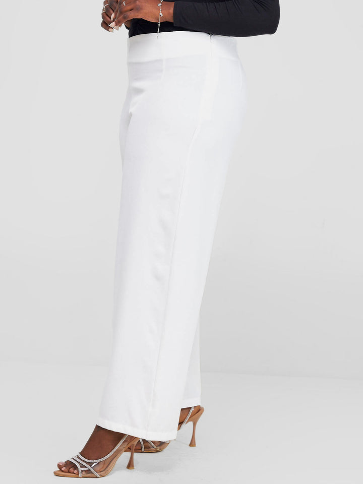 Vivo Zahari Straight Leg Pants - Off White