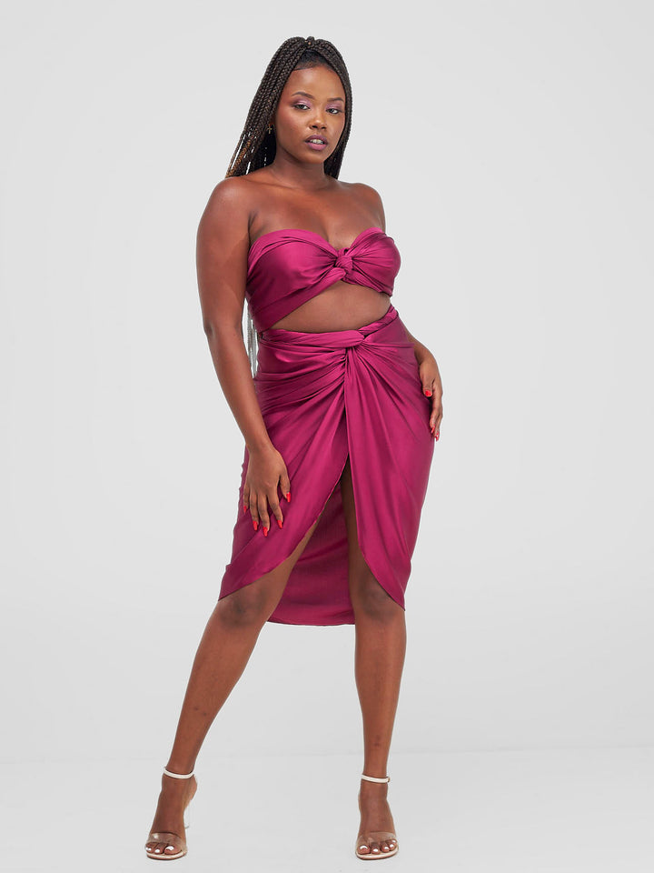 Zoya Shani Sarong Wrap - Burgundy