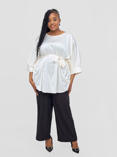 Vivo Fara Dolman Cuff Top - White