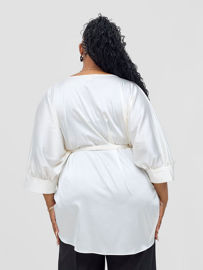 Vivo Fara Dolman Cuff Top - White