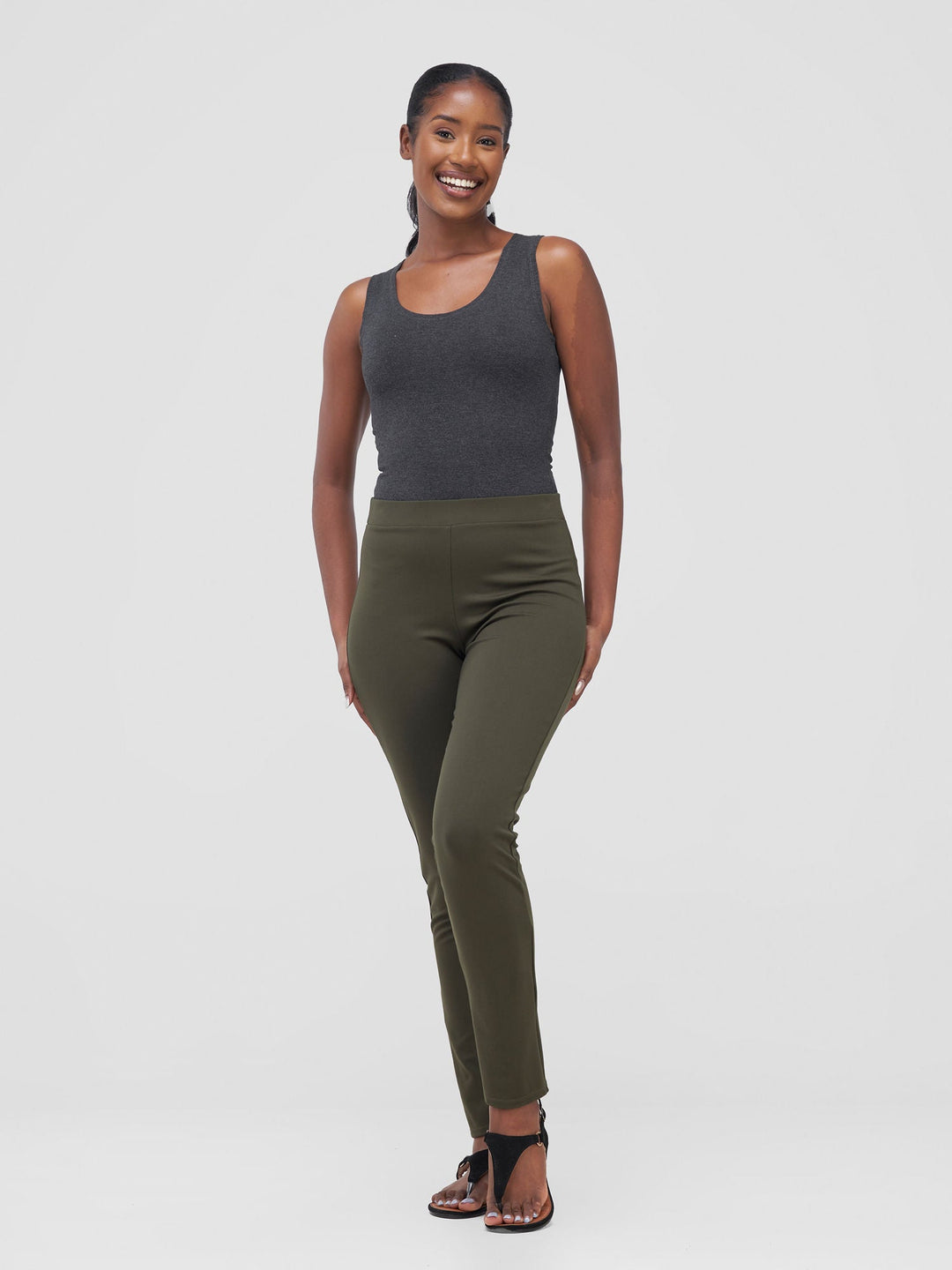 Vivo Basic Sleeveless Bodysuit - Grey