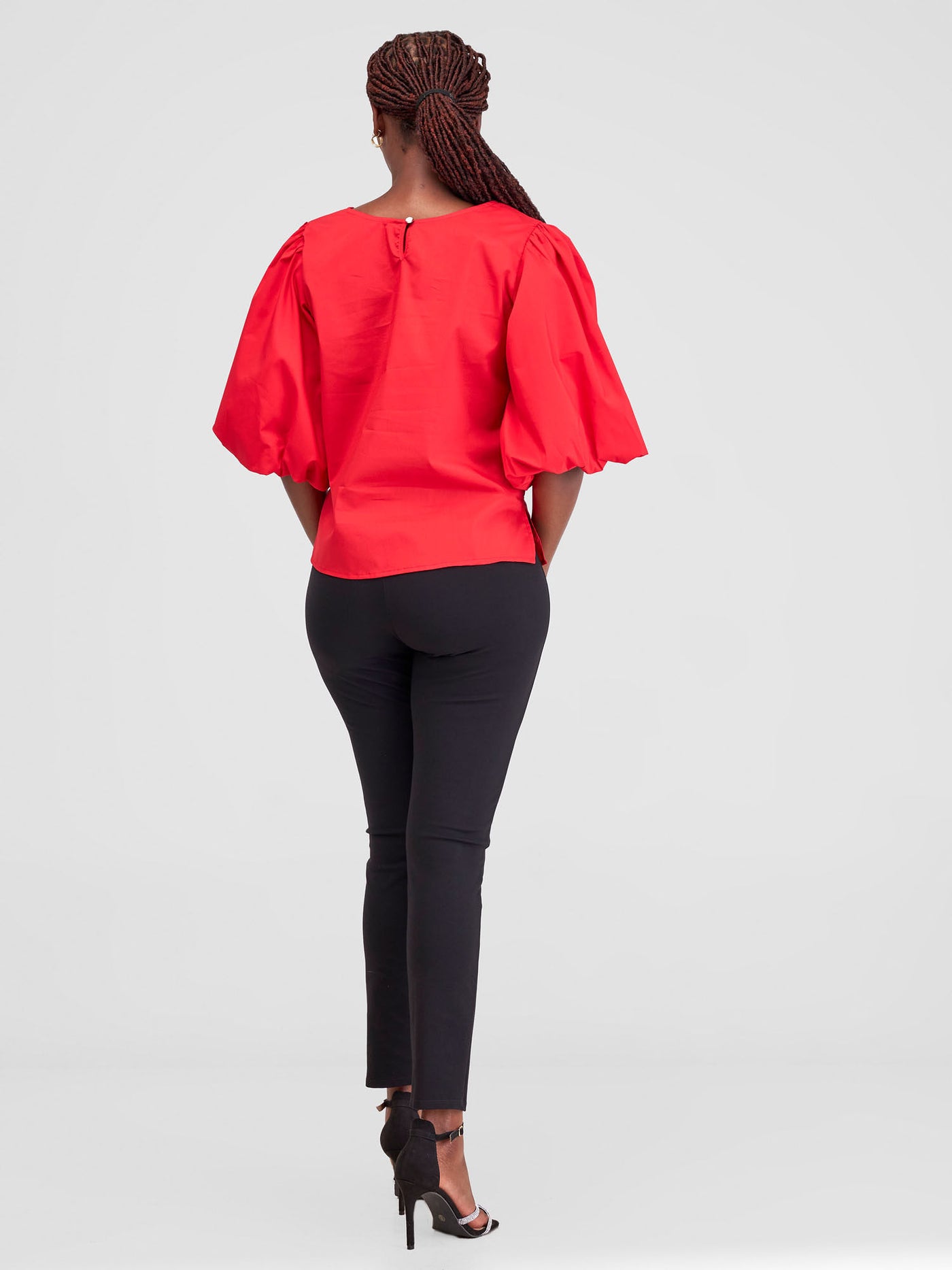 Safari by Vivo Nimali Bubble Sleeve Top - Red