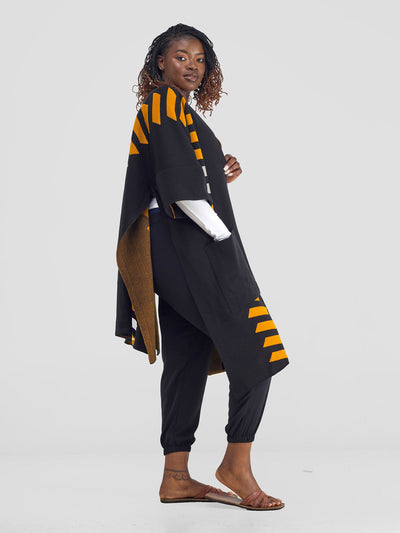 Safari by Vivo Dila Poncho - Black / Mustard