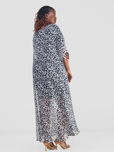 Vivo Basic Wide Liv Chiffon Maxi - Cream / Green