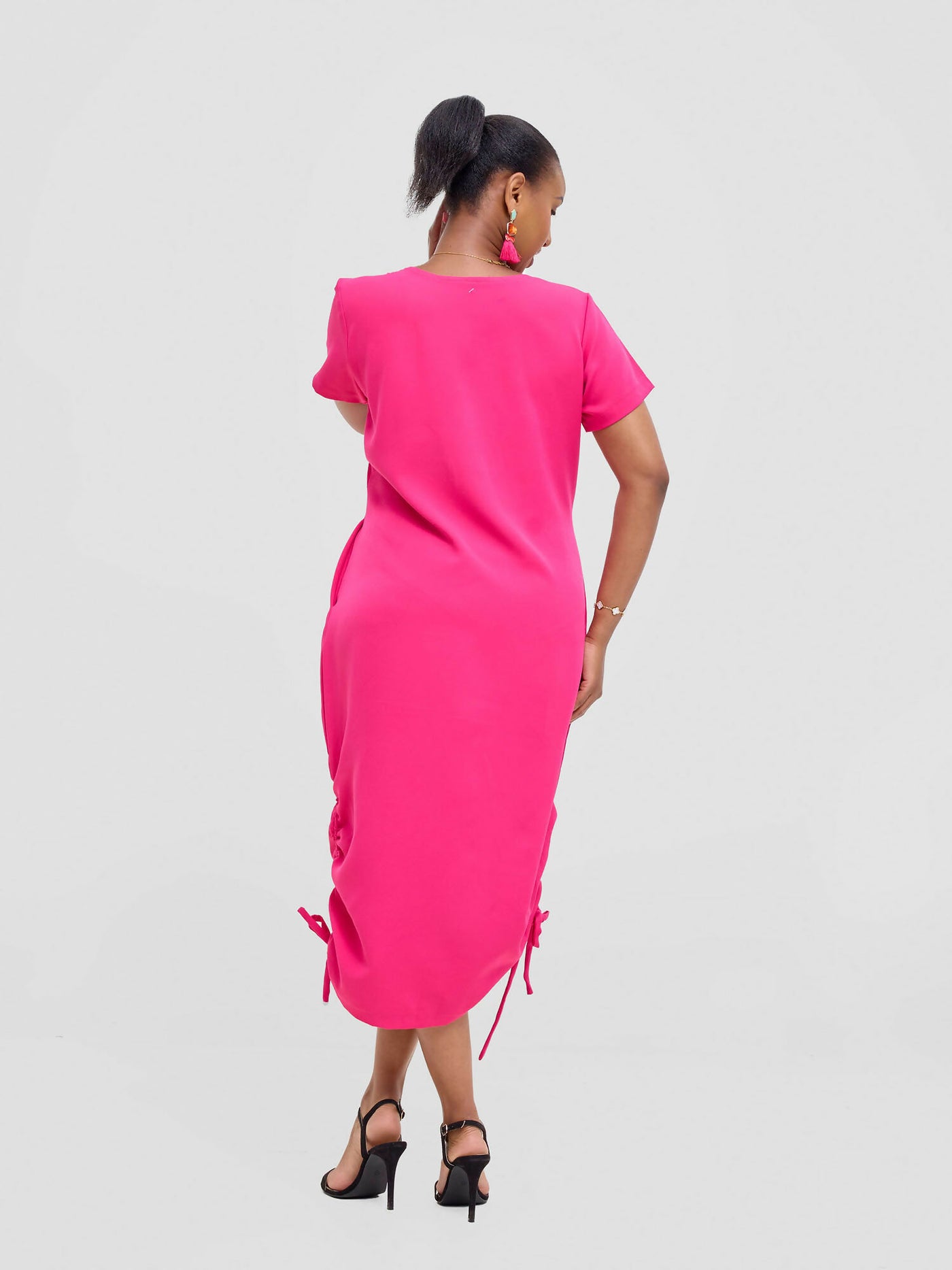 Vivid Afrikana Pindo Dress - Pink - Shopzetu