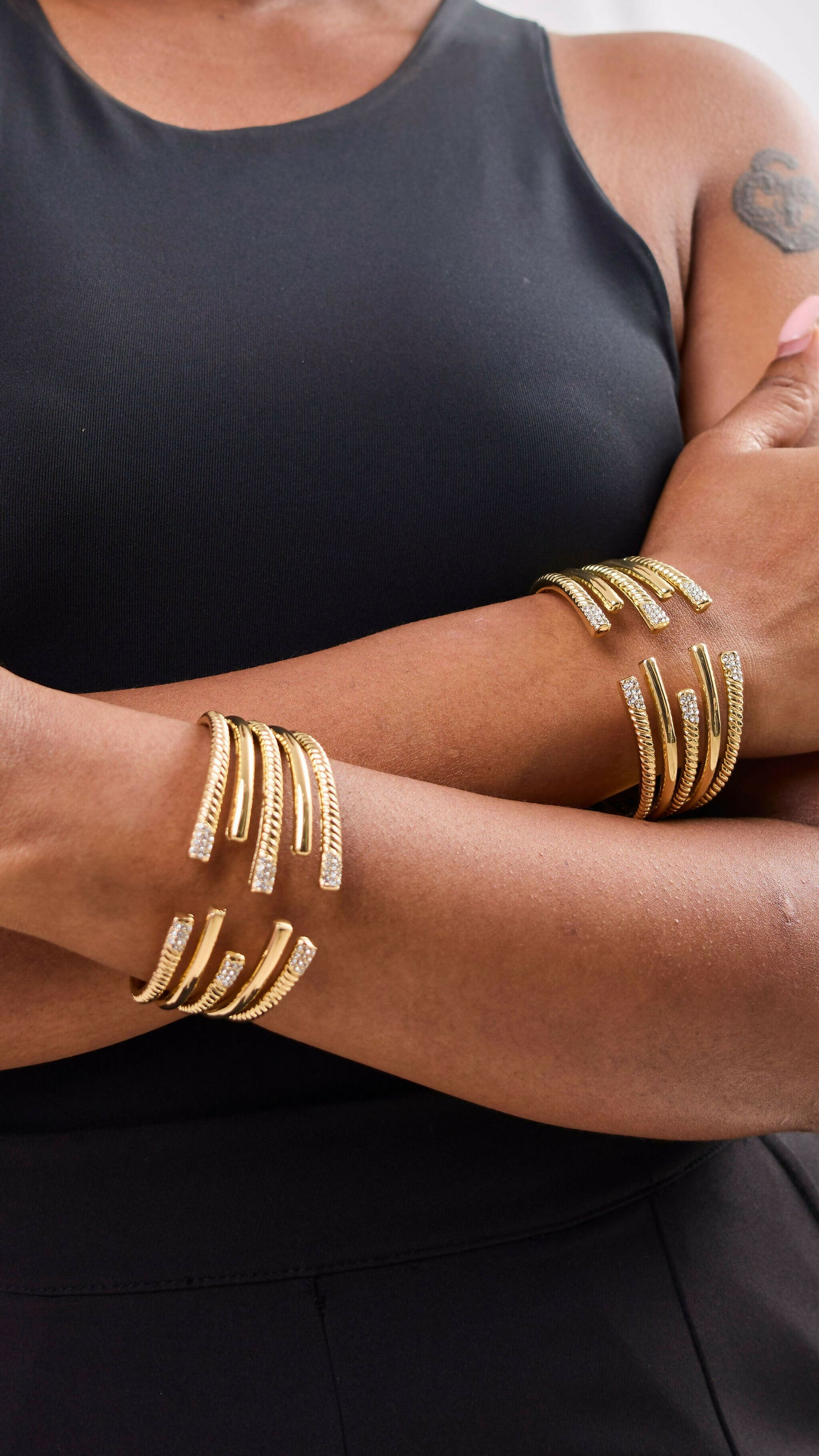 Afrodame Chunky Bangle - Gold