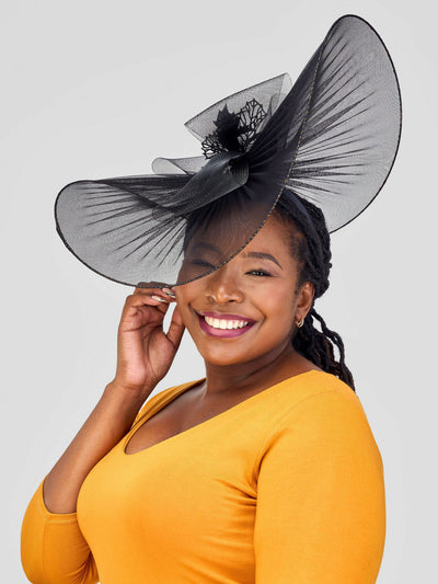 Hando Afrikan Designs Tiffany Fascinator - Black - Shopzetu