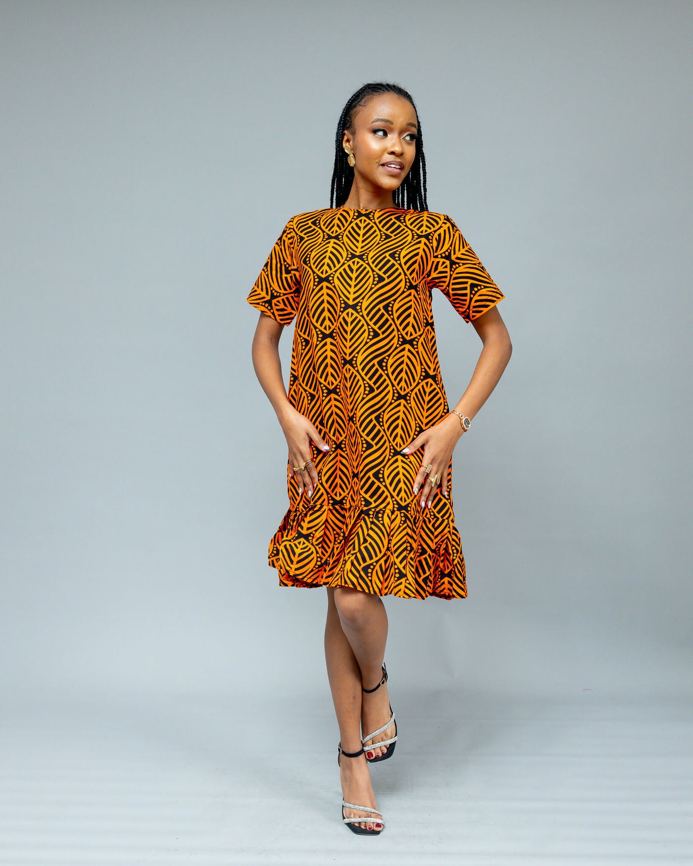 Afriwia Heri Shift Dress - Mustard