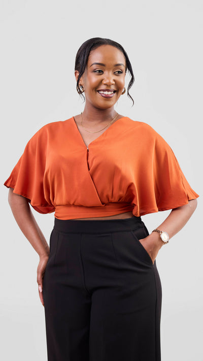 Mkenya Collections Top - Rust / Orange