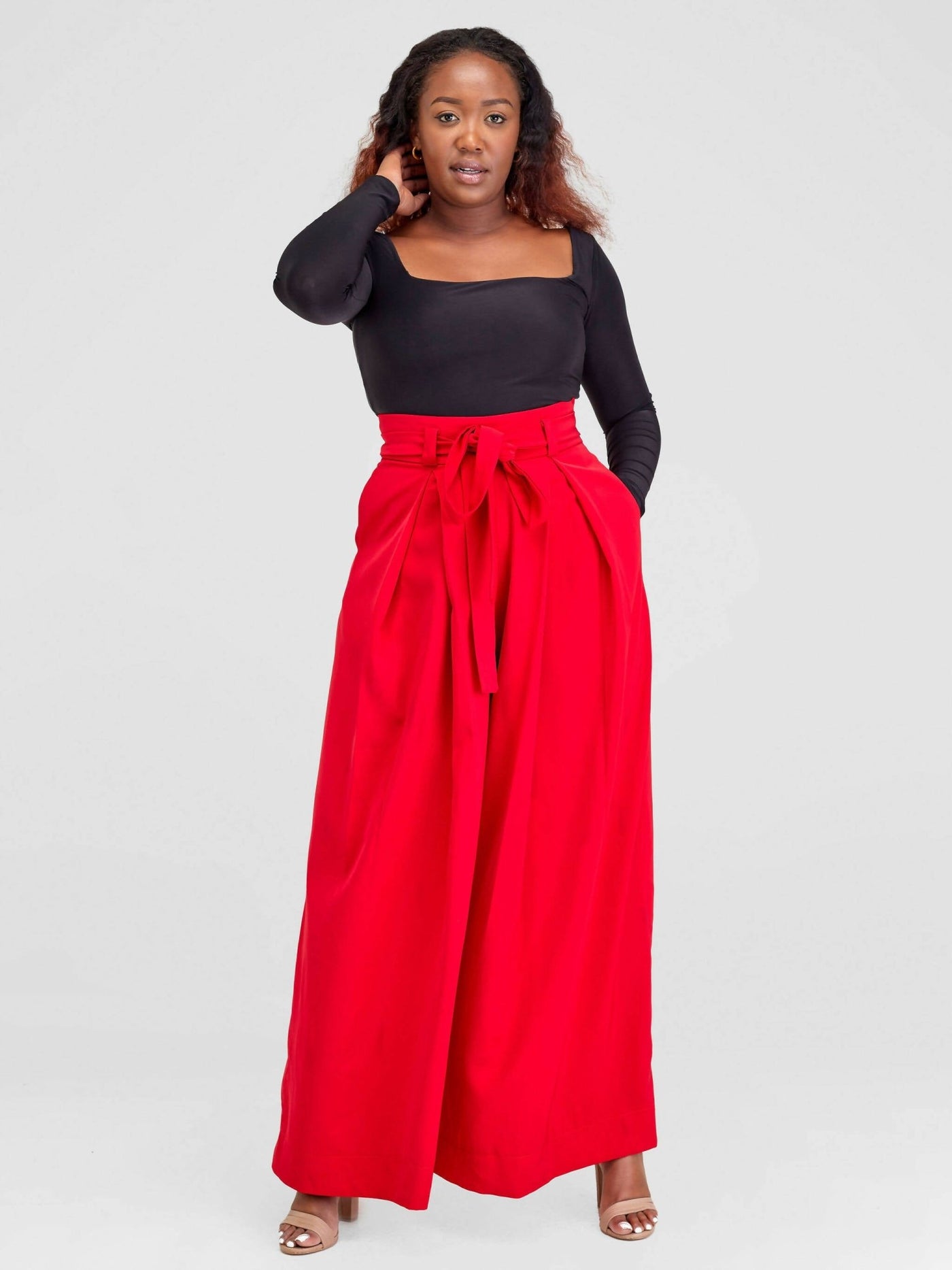 Izulu Natibu Pants - Red - Shopzetu