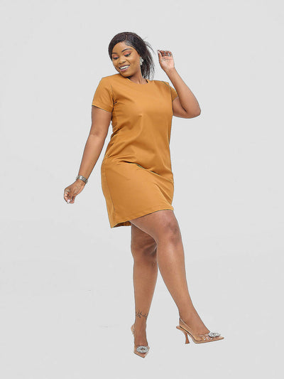 Salok Wear Bina Dress - Mustard - Shopzetu