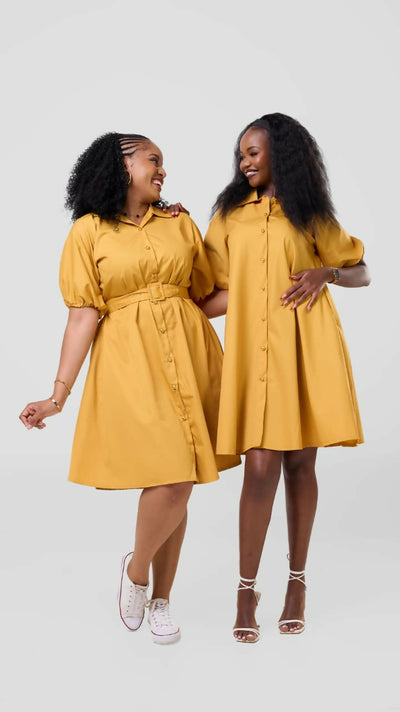 Mnubistyle Ruby Dress - Mustard