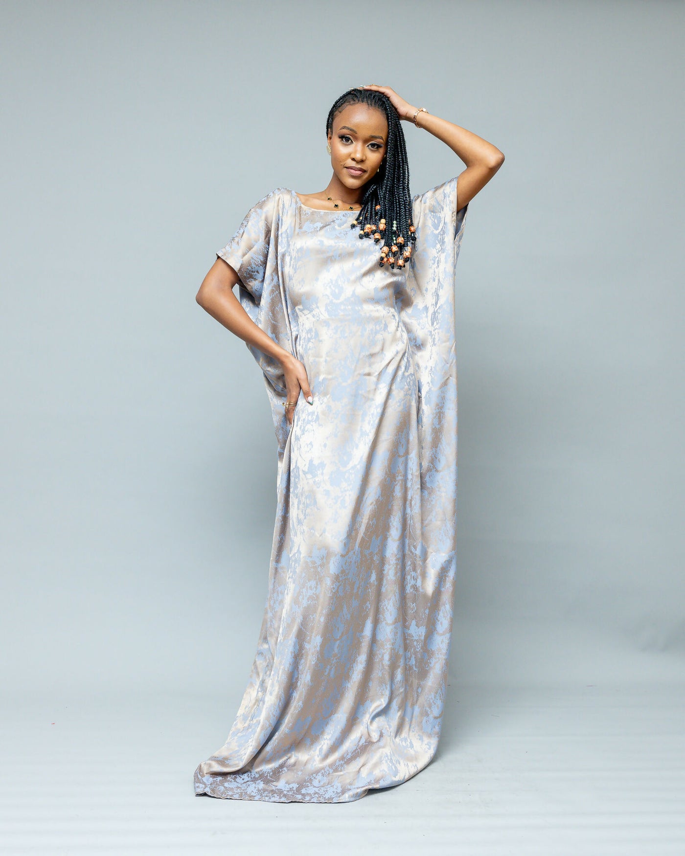 Afriwia Echo Kaftan Dress - Blue