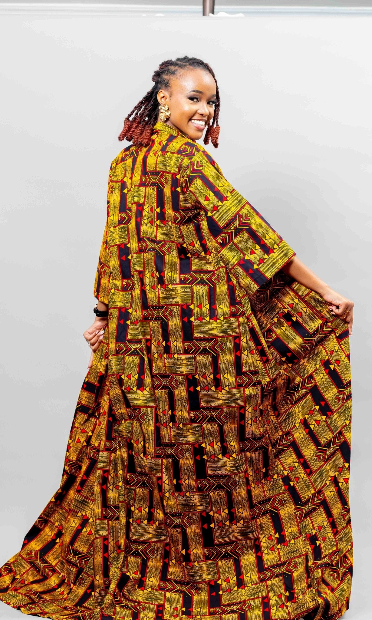 Afriwia Pendo African Print Kimono - Ankara Print - Shopzetu