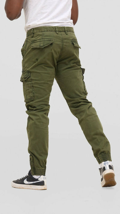Stylish Brothers Zipper Down Men Cargo Pant - Jungle Green