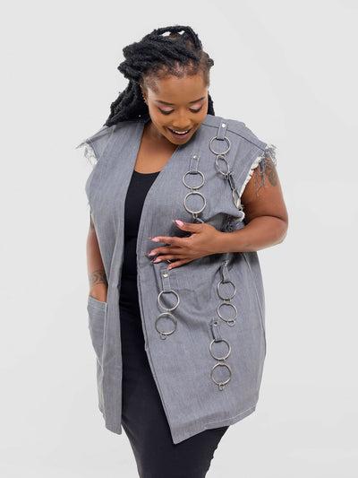 Hisi Studio Likiwaka Liote Vest Jacket - Grey