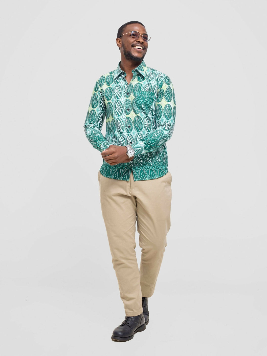 Mendilines Warm African Shirt - Green - Shopzetu