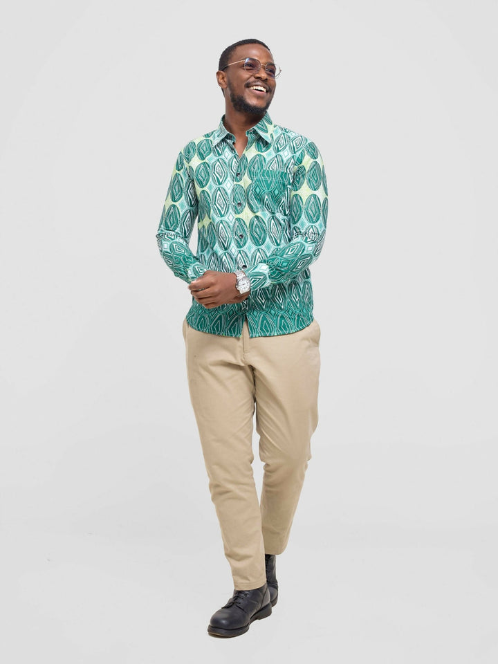 Mendilines Warm African Shirt - Green - Shopzetu