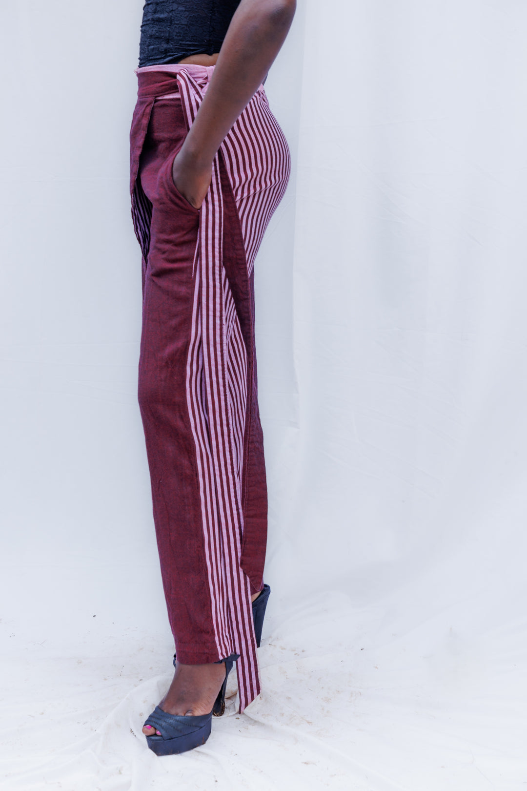 Liquid Lemn ALPHAJIRI Wrap Pants - Maroon