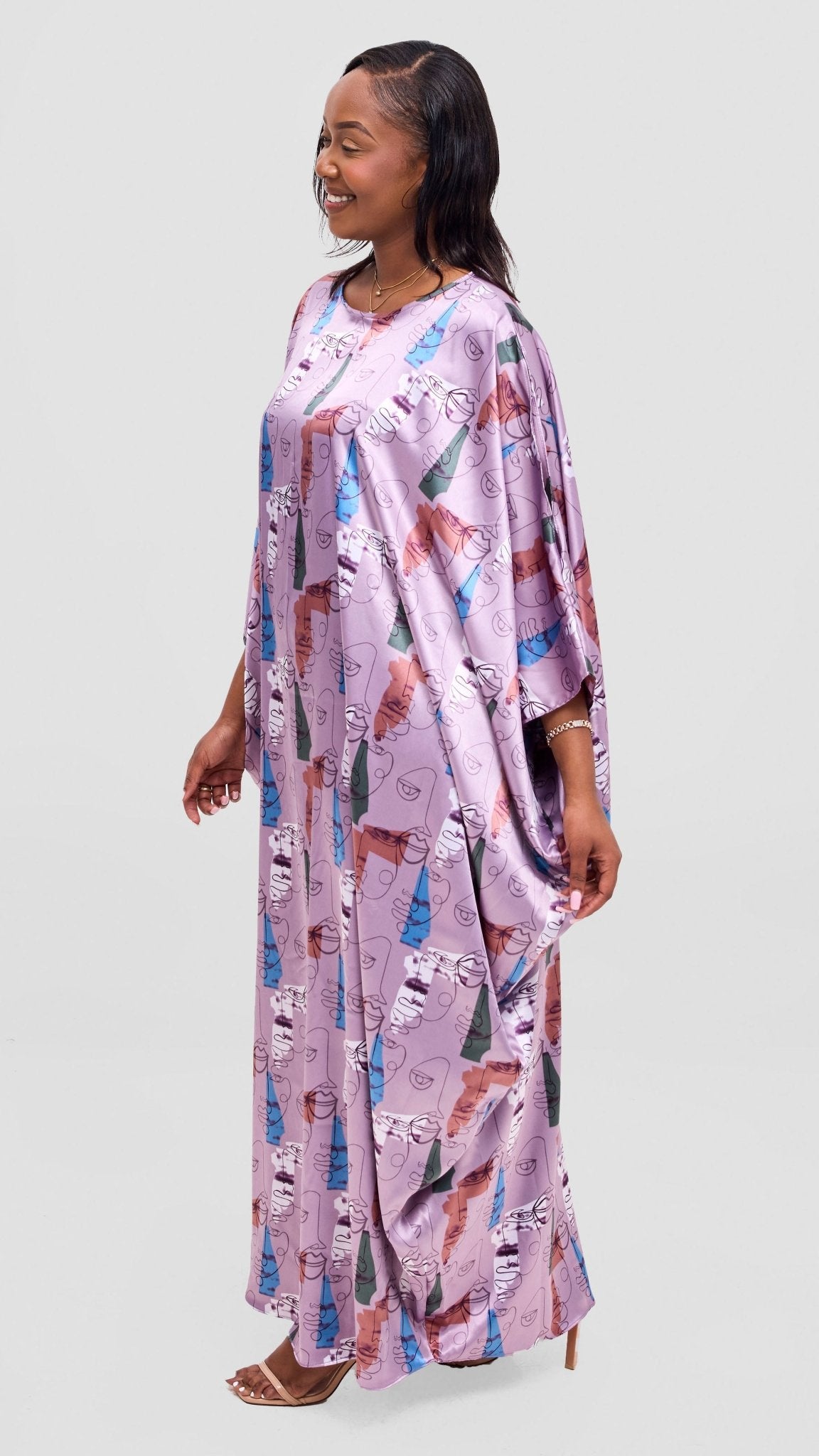 Vivo Lani Maxi Dress - Pink Print - Shopzetu