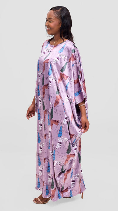 Vivo Lani Maxi Dress - Pink Print - Shopzetu