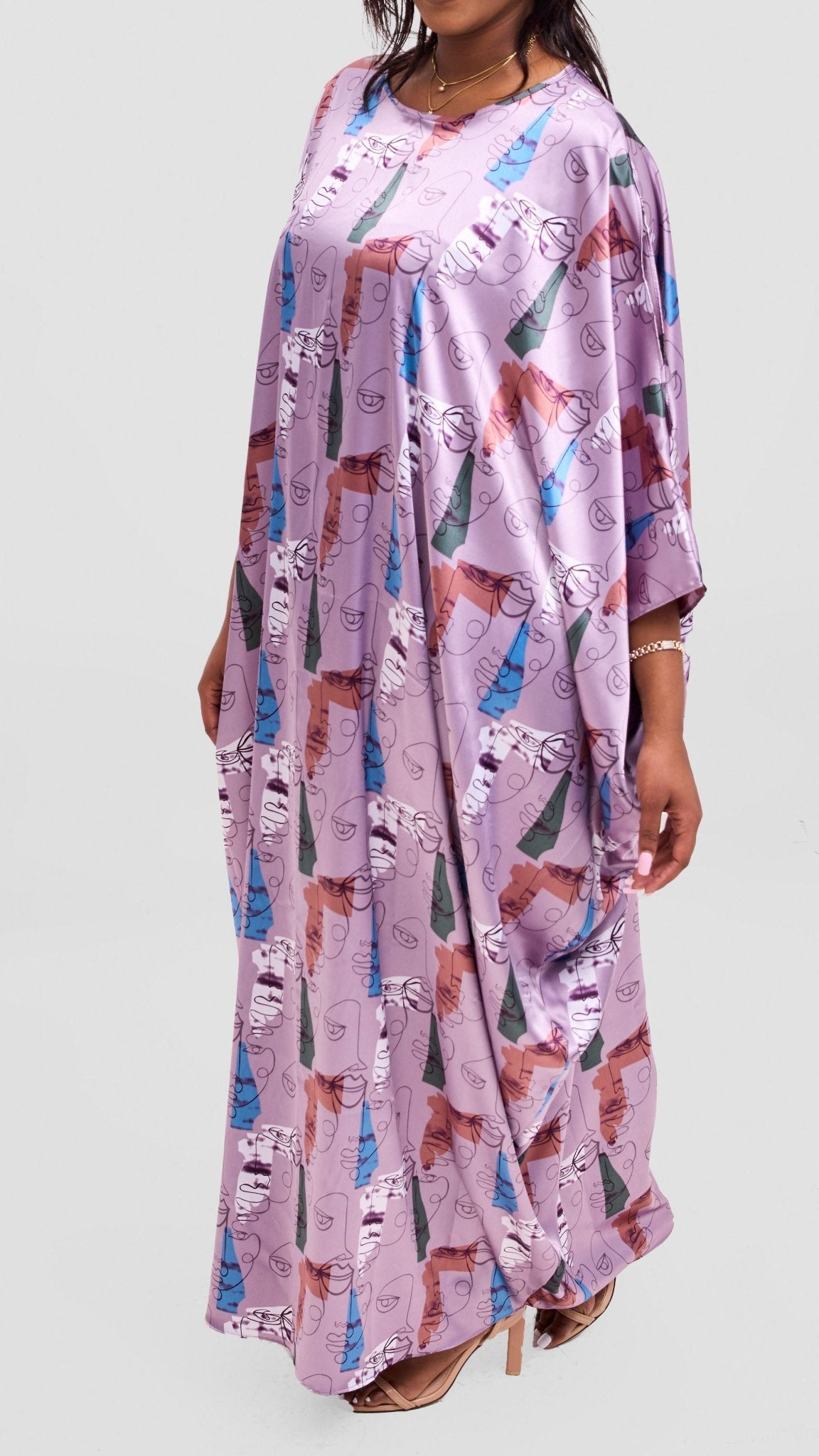 Vivo Lani Maxi Dress - Pink Print - Shopzetu