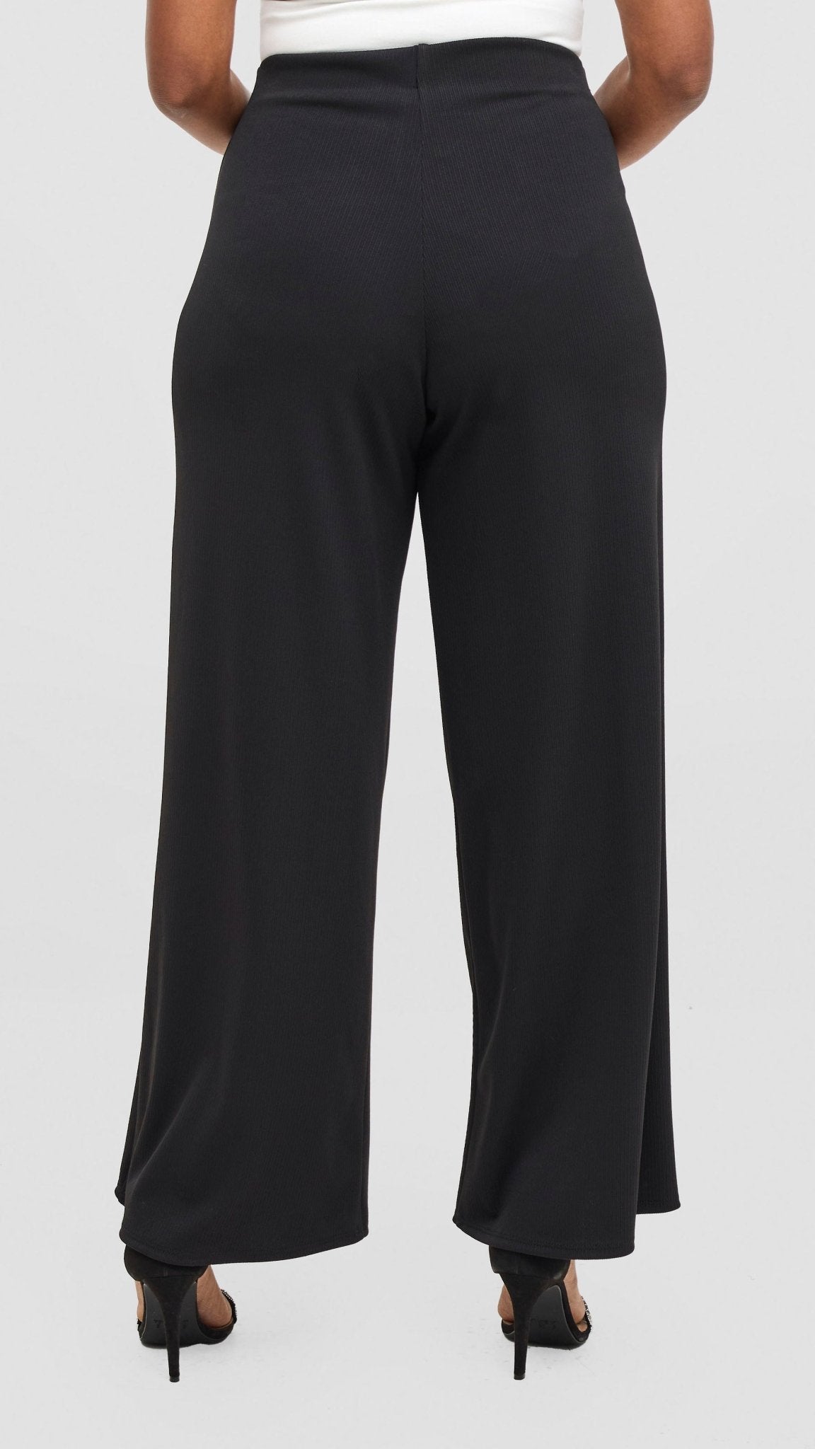 Vivo Chela Wide Leg Pants - Black - Shopzetu