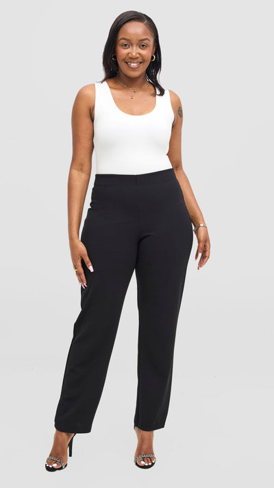Vivo Chela Wide Leg Pants - Black - Shopzetu