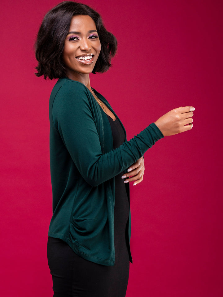 Vivo Basic Sienna Waterfall in Jersey - Dark Green
