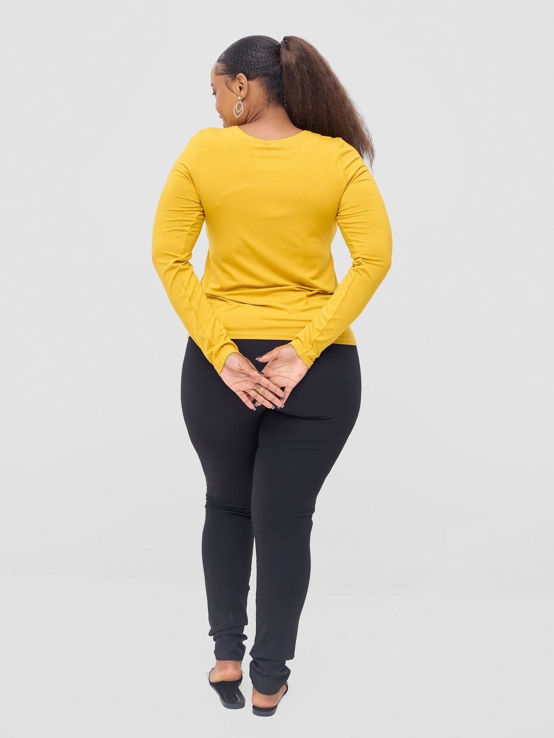 Vivo Basic Long Sleeved Top - Mustard