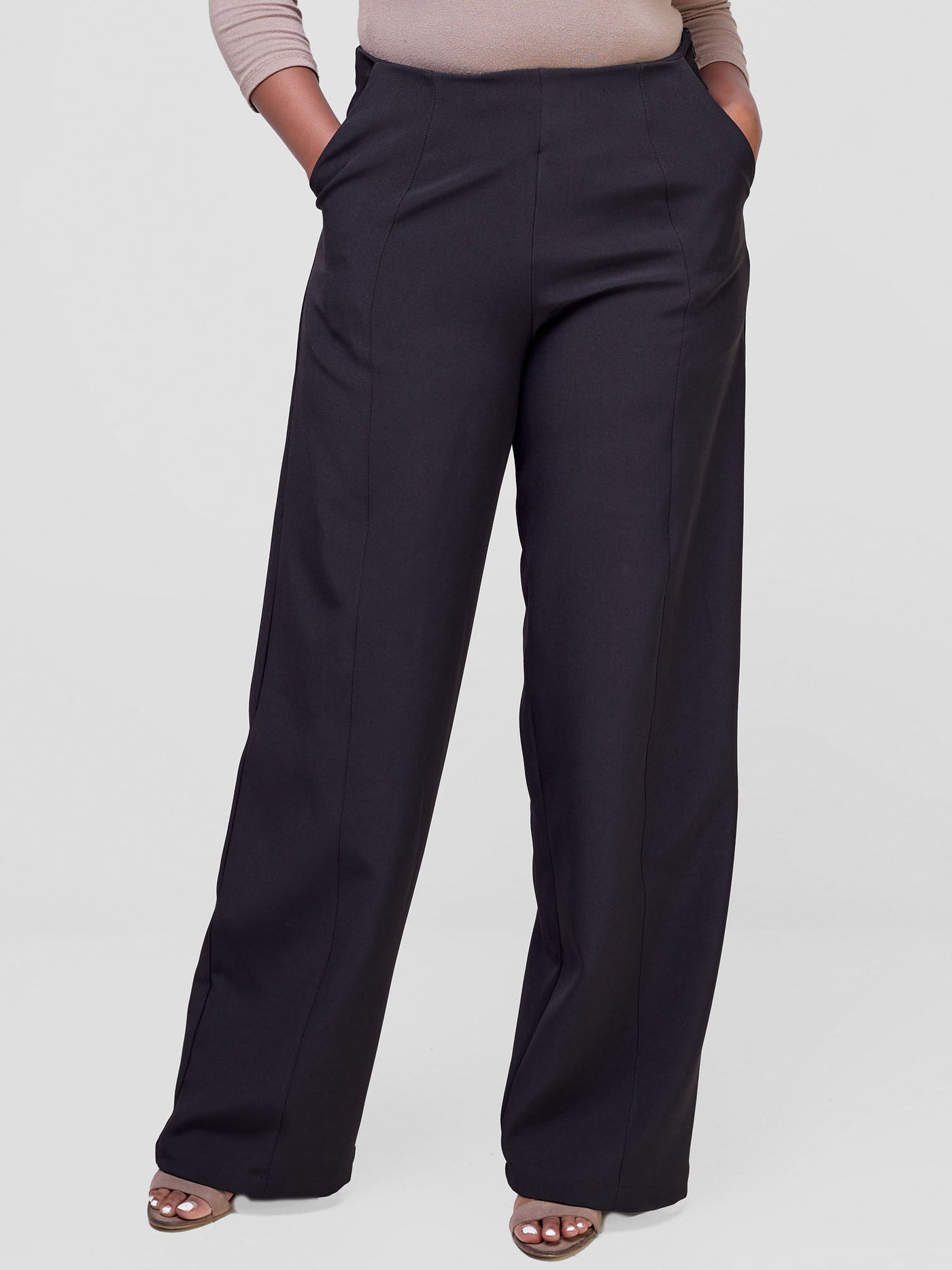 Vivo Saida Straight Leg Pants - Black