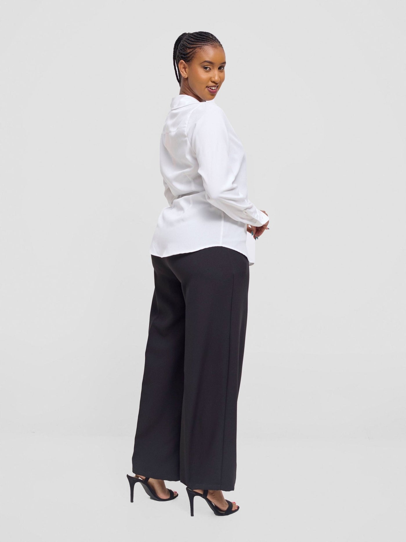 Vivo Pesi Basic Long Sleeve Shirt - White Stripes - Shopzetu