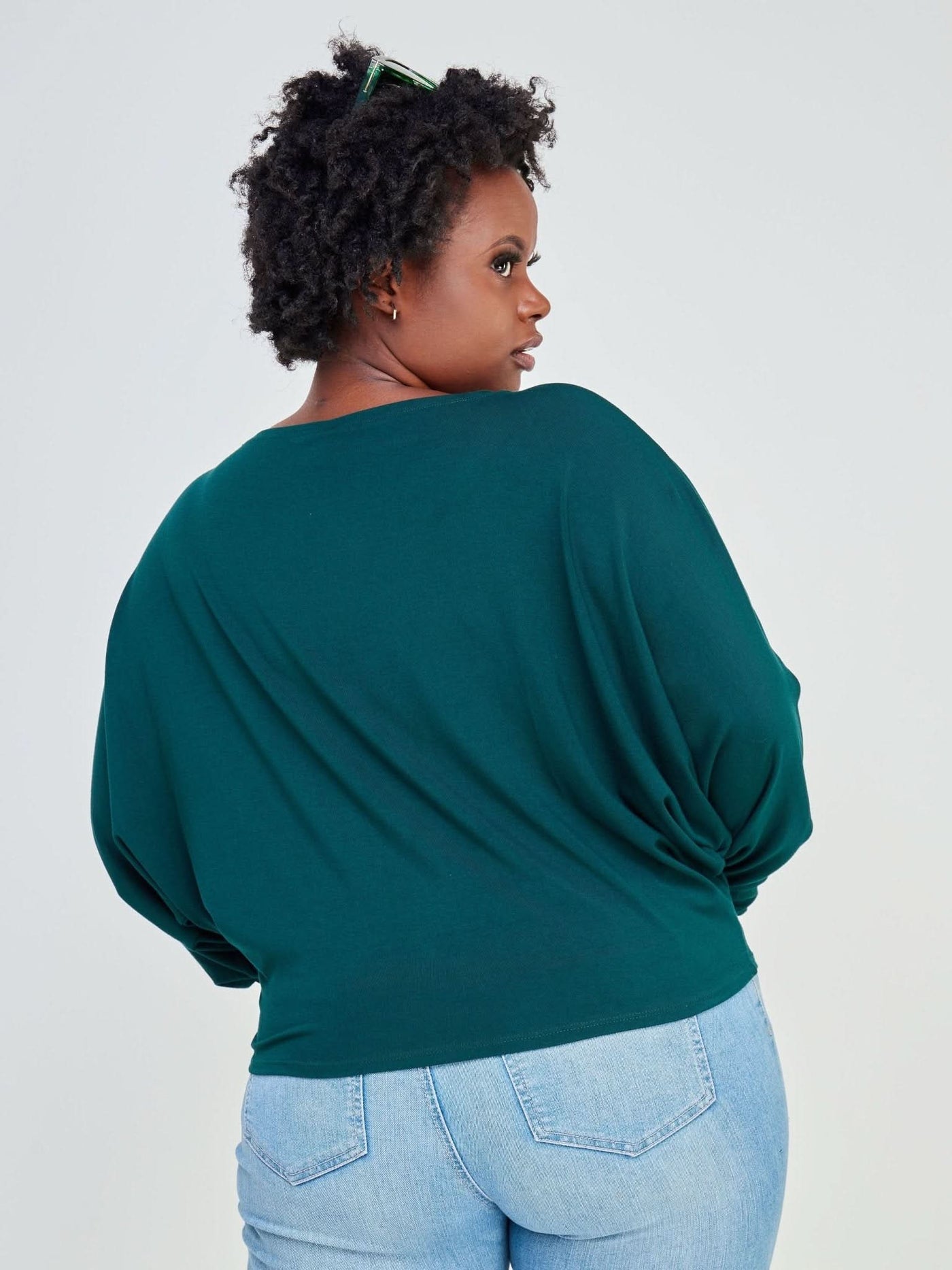 Vivo Bana Batwing Top - Dark Green - Shopzetu