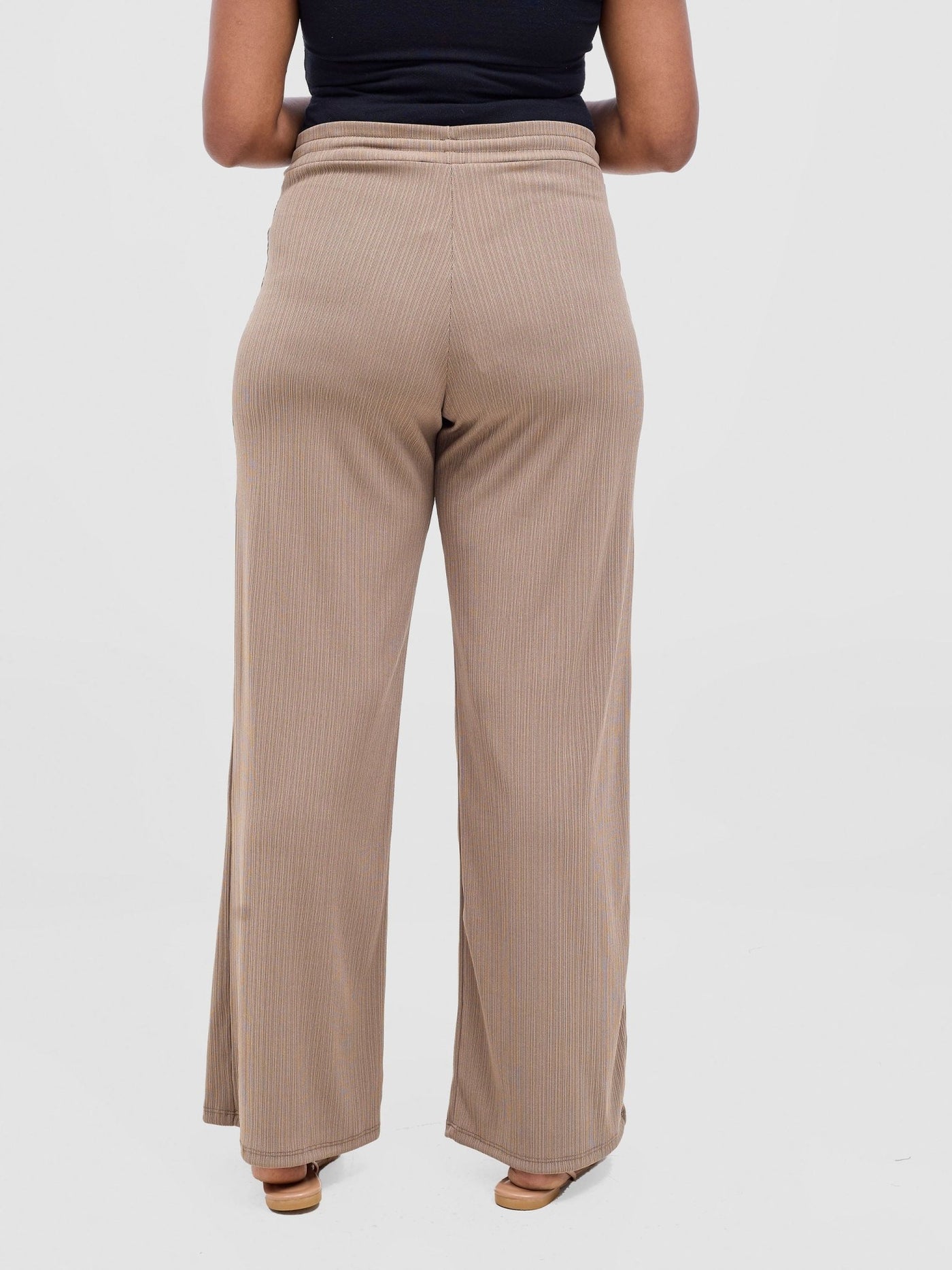 Vivo Rema Drawstring Pants - Dark Taupe - Shopzetu