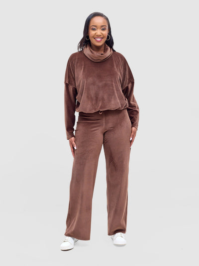 Vivo Rema Palazzo Pants - Brown - Shopzetu