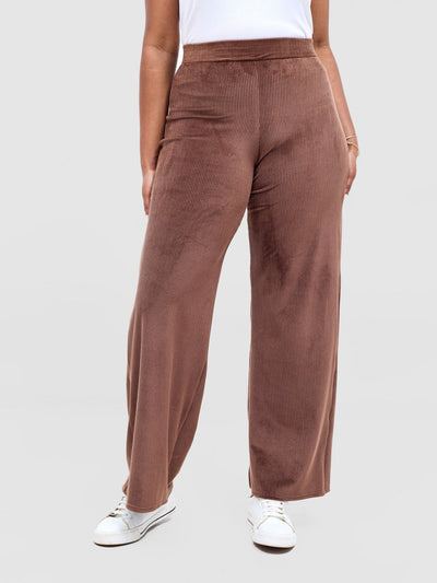 Vivo Rema Palazzo Pants - Brown - Shopzetu