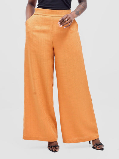 Vivo Analo Wide Leg Pants - Orange - Shopzetu