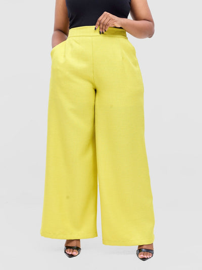 Vivo Analo Wide Leg Pants - Yellow - Shopzetu