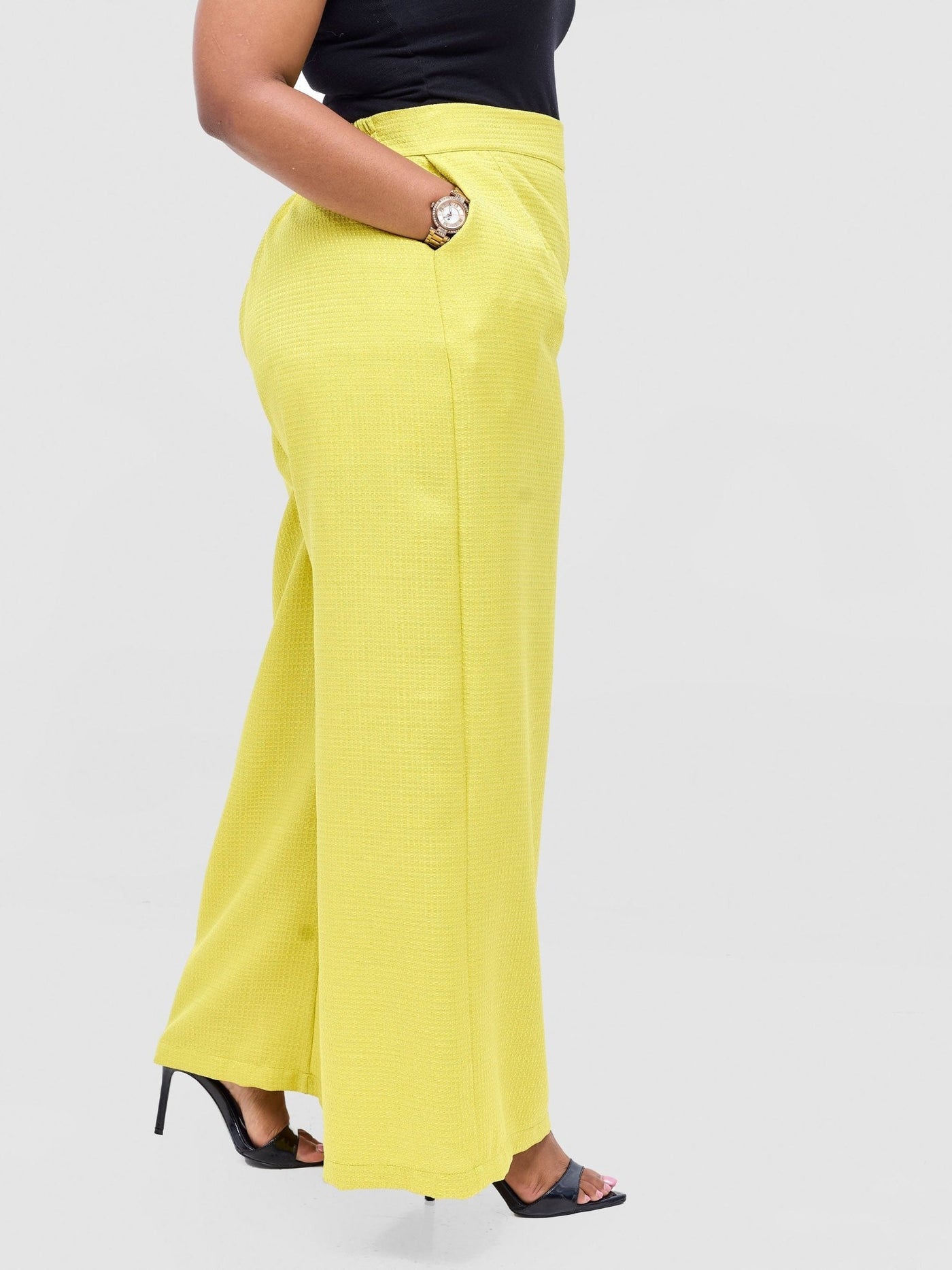 Vivo Analo Wide Leg Pants - Yellow - Shopzetu