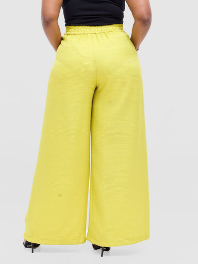 Vivo Analo Wide Leg Pants - Yellow - Shopzetu