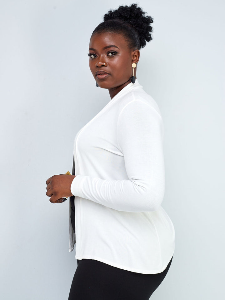 Vivo Basic Leila Short Waterfall in Jersey - White
