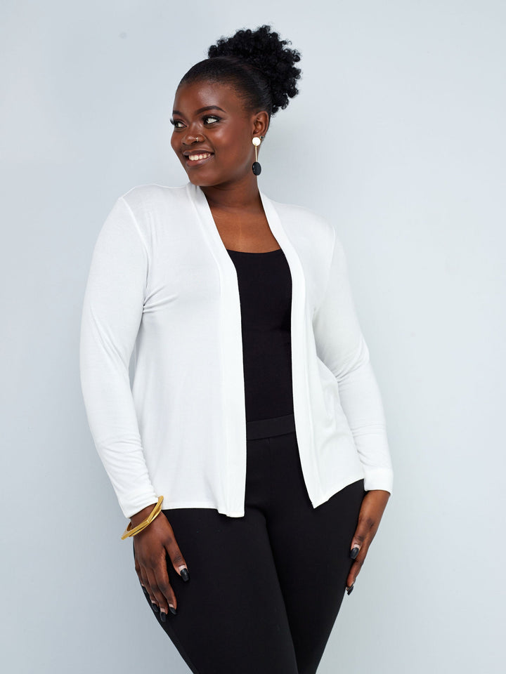 Vivo Basic Leila Short Waterfall in Jersey - White