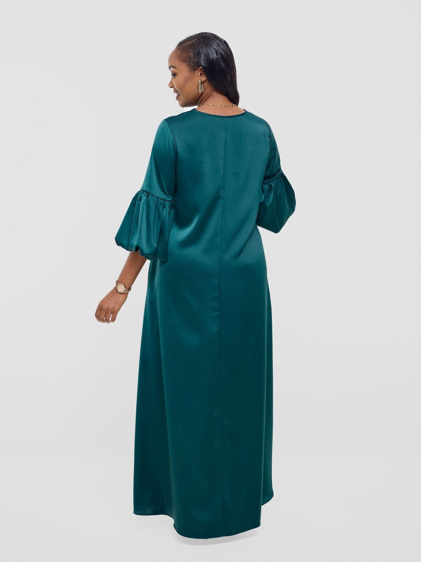 Vivo Hanabi Tent Maxi Dress - Dark Green - Shopzetu