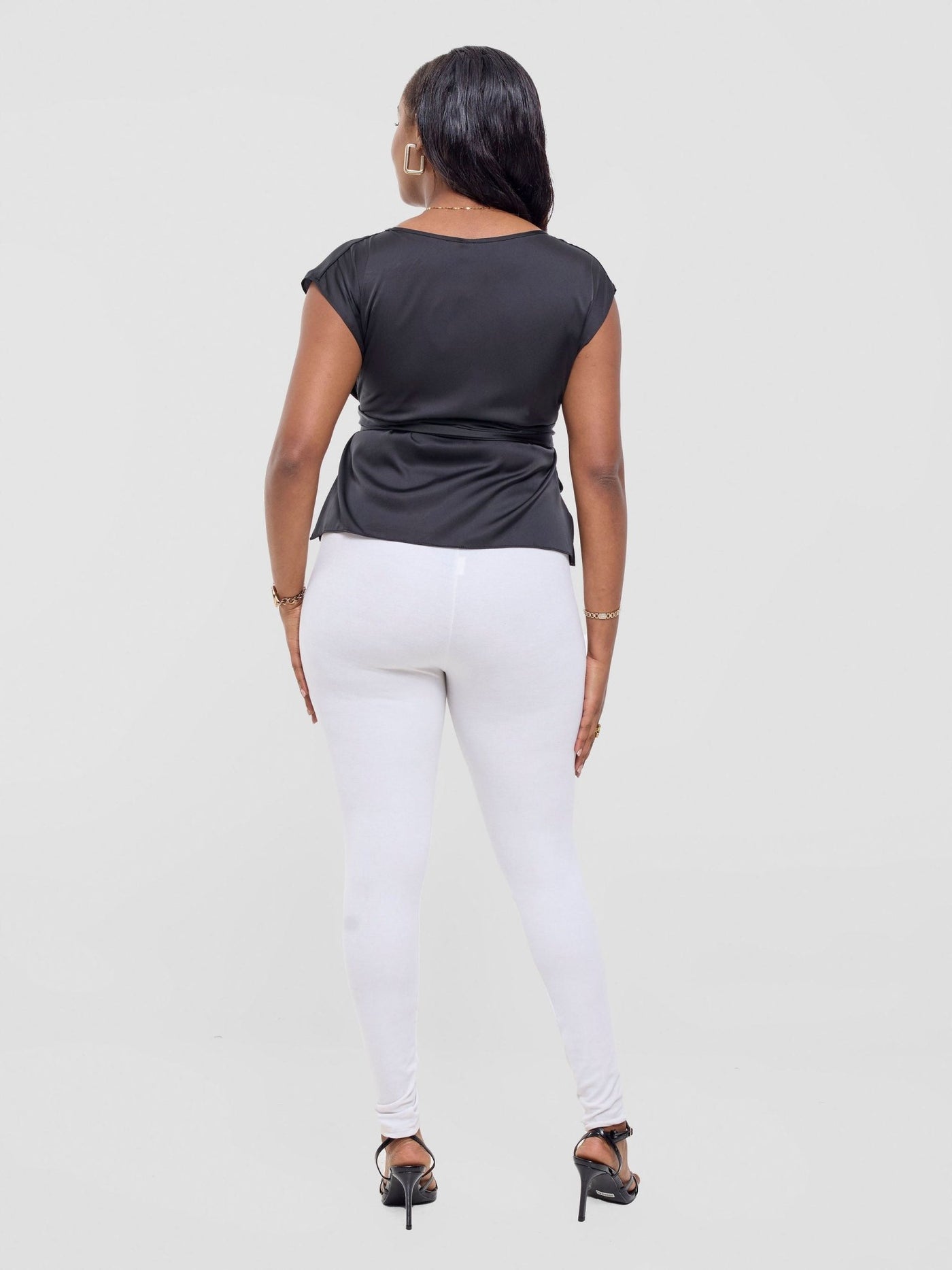 Vivo Yene Front Tie Top - Black - Shopzetu