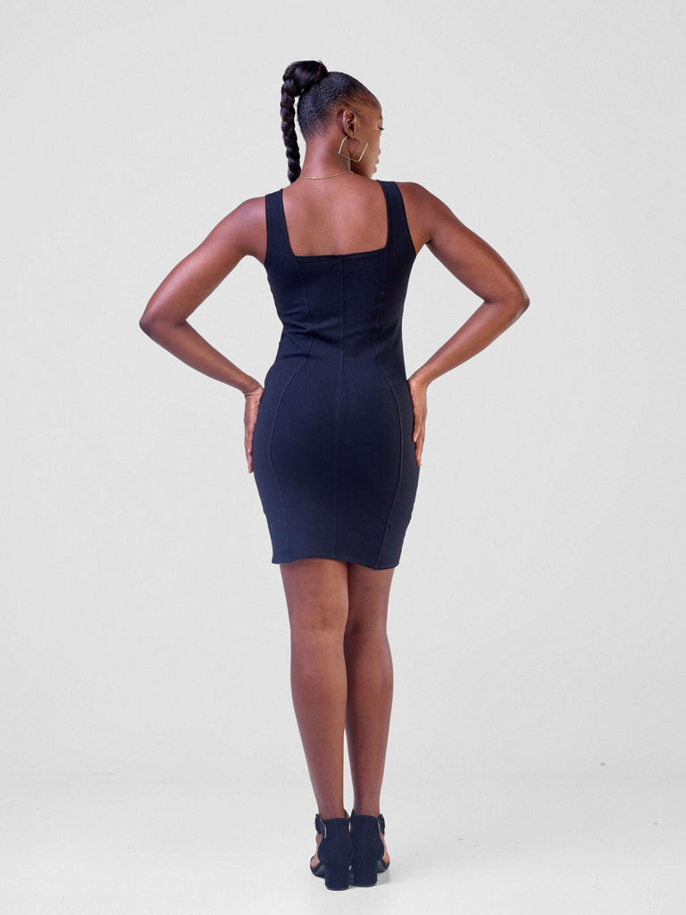 Zoya Sitawi Bodycon - Black - Shopzetu