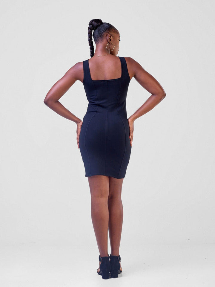 Zoya Sitawi Bodycon - Black - Shopzetu