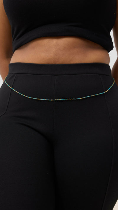 Sistar To Sistars Single Layered Waist Bead - Gold / Blue